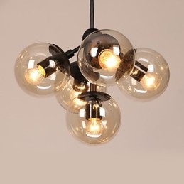 Kronleuchter 5 Lichter Glas Ball Lichter Retro Im Freien Garage Metall