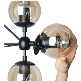 Kronleuchter 5 Lichter Glas Ball Lichter Retro Im Freien Garage Metall
