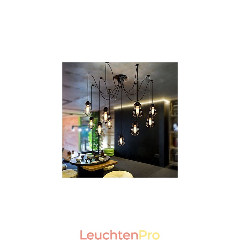 Vintage Edison Mehrere Ajustable DIY Decke Lampe Licht Anhänger Beleuchtung Kronleuchter Moderne Chic Industrielle Esszimmer