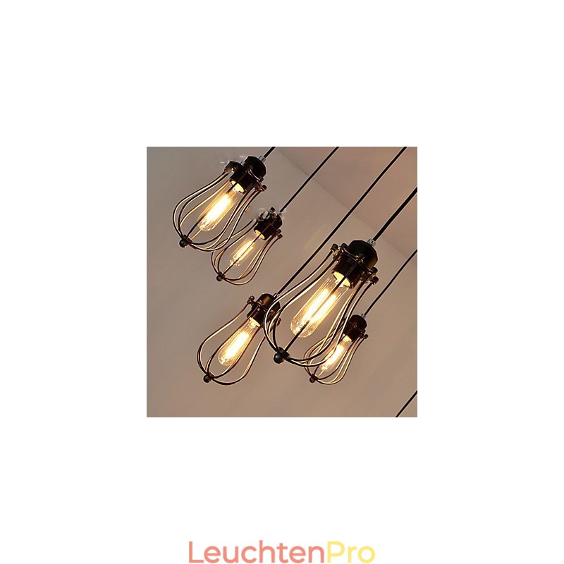 Vintage Edison Mehrere Ajustable DIY Decke Lampe Licht Anhänger Beleuchtung Kronleuchter Moderne Chic Industrielle Esszimmer