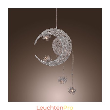 Moderne Pendelleuchte im zeitgenössischen Globe-Mini-Stil aus galvanisiertem Metall Moderne Pendelleuchte im zeitgenössischen Globe-Mini-Stil aus galvanisiertem Metall