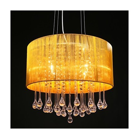 Trommel-Anhänger, modern, 4 Lichter, gewundener Lampenschirm, Kristall-Kronleuchter, Kronleuchter, modernes minimalistisches Design Trommel-Anhänger, modern, 4 Lichter, gewundener Lampenschirm, Kristall-Kronleuchter, Kronleuchter, modernes minimalistisches Design