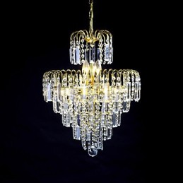 Luxus-Kronleuchter im europäischen Stil mit 6 Lichtern in Kronenform