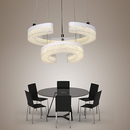 Kristall Pendelleuchte Der Buchstabe "C“ Form Moderne Lampe Zwei Ringe