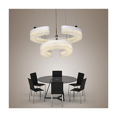 Kristall Pendelleuchte Der Buchstabe "C“ Form Moderne Lampe Zwei Ringe Kristall Pendelleuchte Der Buchstabe "C“ Form Moderne Lampe Zwei Ringe