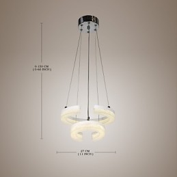 Kristall Pendelleuchte Der Buchstabe "C“ Form Moderne Lampe Zwei Ringe