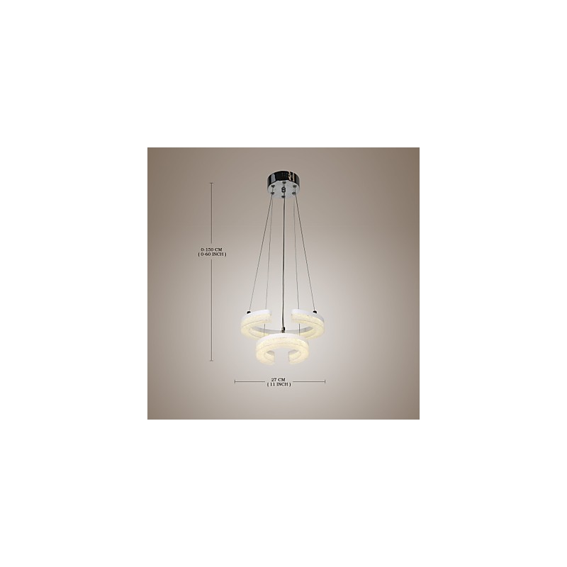 Kristall Pendelleuchte Der Buchstabe "C“ Form Moderne Lampe Zwei Ringe