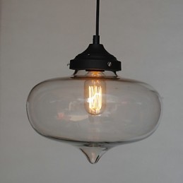 Bubble Design Pendelleuchte 1 Licht mit transparentem Schirm