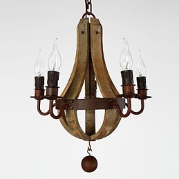 Vintage Mini-Stil Malerei Holz Bambus Kronleuchter