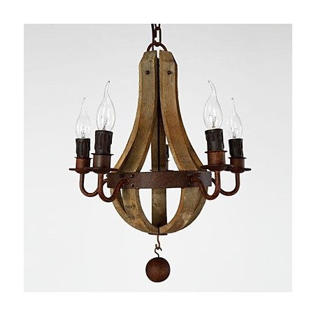 Vintage Mini-Stil Malerei Holz Bambus Kronleuchter Vintage Mini-Stil Malerei Holz Bambus Kronleuchter
