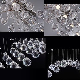 Deckenkristall-Pendelleuchten Beleuchtung 8 Lichter Moderne luxuriöse silberne Canpoy K9 Clear Crystal Fixtures