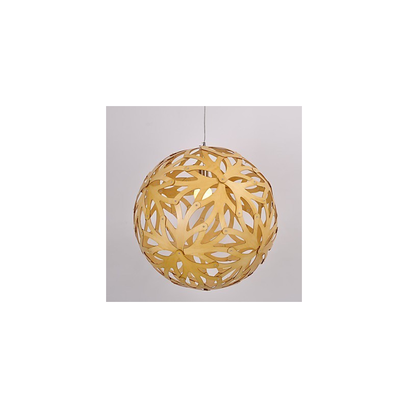 Retro Country Holz Bambus Pendelleuchte