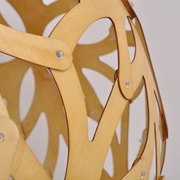 Retro Country Holz Bambus Pendelleuchte