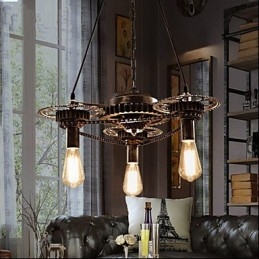 VintageLron Kronleuchter Industrieller Kronleuchter mit Windrad