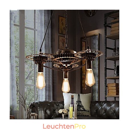 VintageLron Kronleuchter Industrieller Kronleuchter mit Windrad