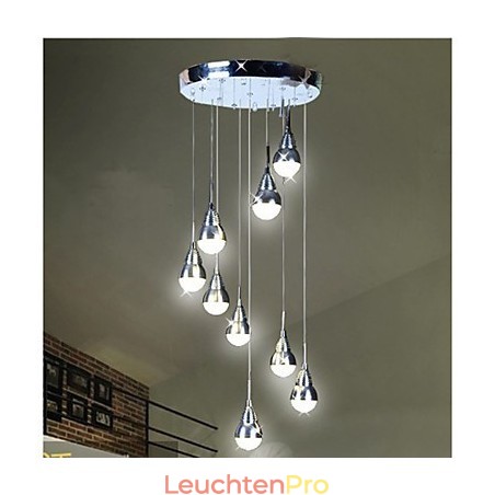 Lampen und Laternen Treppenstufen-Deckenleuchte mit 9 Köpfen Lampen und Laternen Treppenstufen-Deckenleuchte mit 9 Köpfen