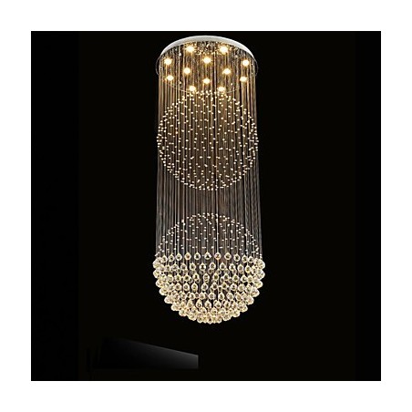 Pendelleuchte Moderner Kristall-Kronleuchter 12 Lichter Silber Canpoy Klare Kristallkugel Deckenleuchten Pendelleuchte Moderner Kristall-Kronleuchter 12 Lichter Silber Canpoy Klare Kristallkugel Deckenleuchten