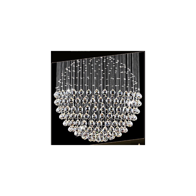 Pendelleuchte Moderner Kristall-Kronleuchter 12 Lichter Silber Canpoy Klare Kristallkugel Deckenleuchten
