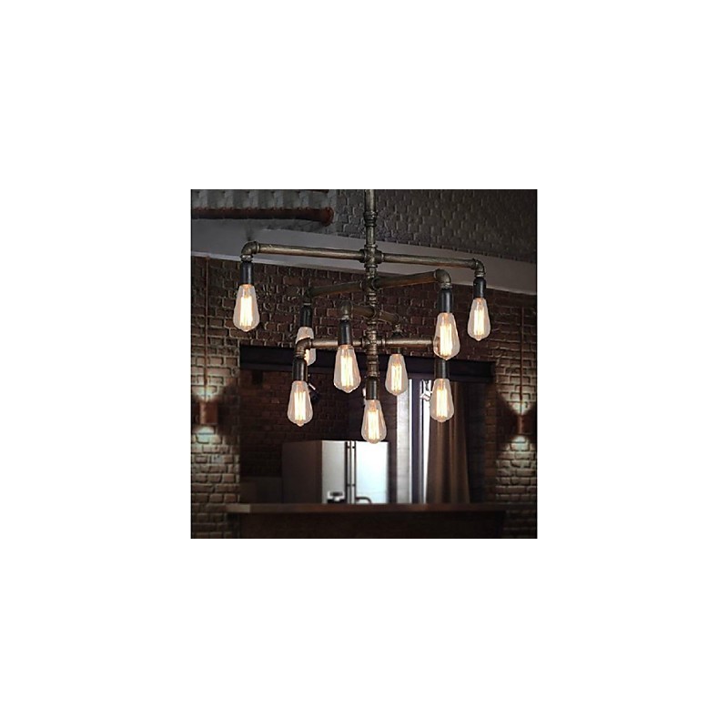 Traditionelle klassische Vintage Retro Laterne Country Malerei Metall Pendelleuchte