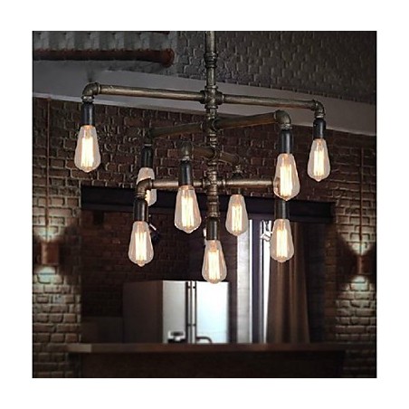 Traditionelle klassische Vintage Retro Laterne Country Malerei Metall Pendelleuchte