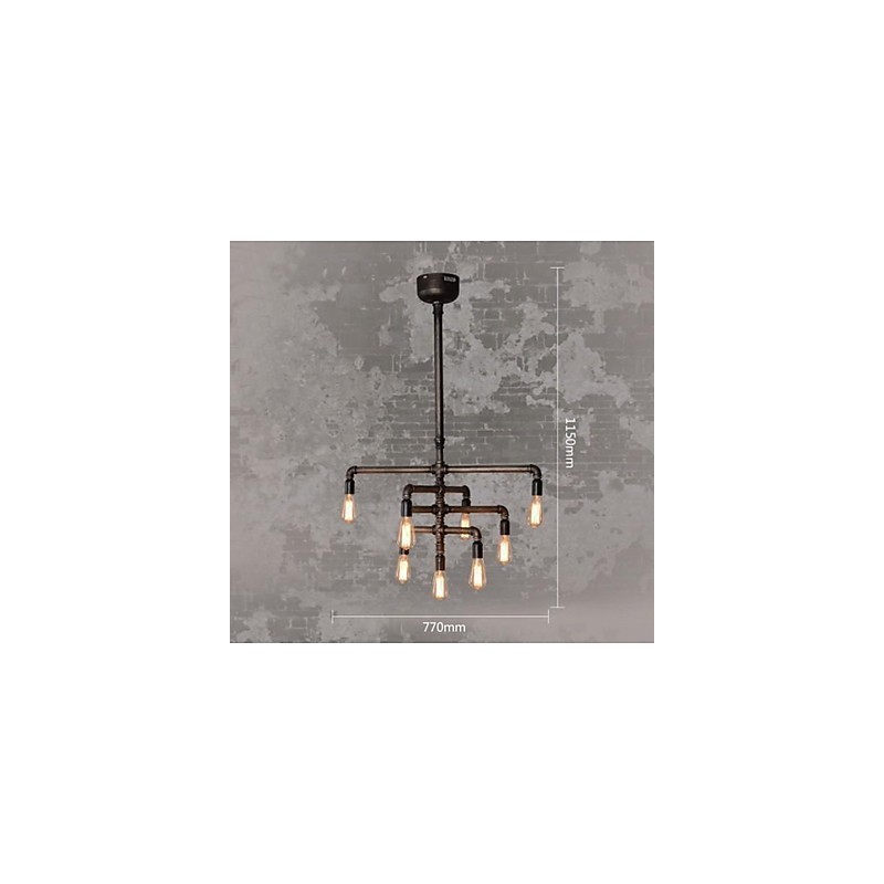 Traditionelle klassische Vintage Retro Laterne Country Malerei Metall Pendelleuchte