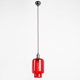Moderne 1-flammige Pendelleuchte aus beschichtetem Glas
