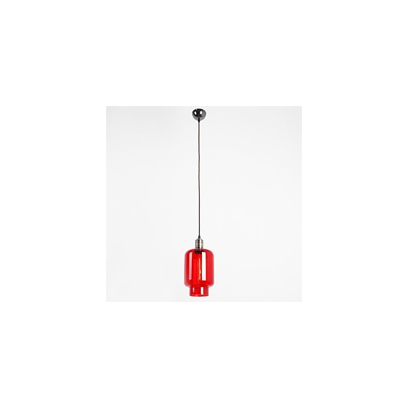 Moderne 1-flammige Pendelleuchte aus beschichtetem Glas