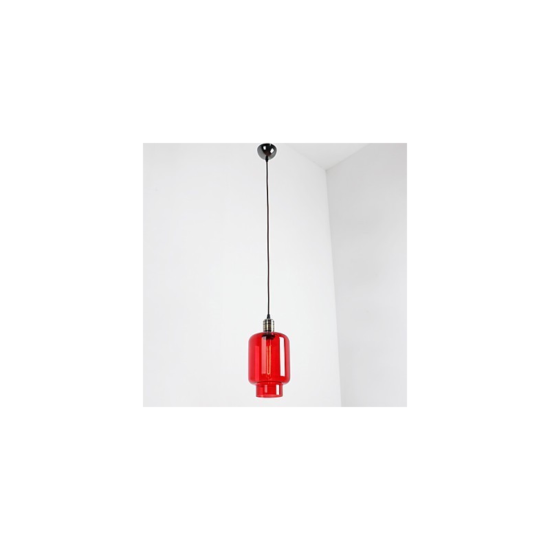 Moderne 1-flammige Pendelleuchte aus beschichtetem Glas