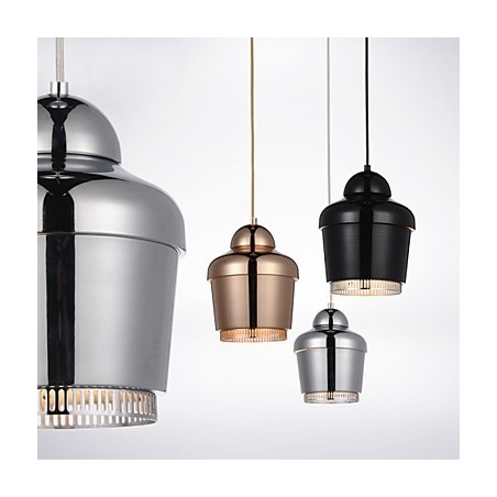 Pendelleuchte 1 Licht Moderne Einfachheit Golden Chrom Schwarz Weiß Kohlenstoffstahl Metall Kronleuchter