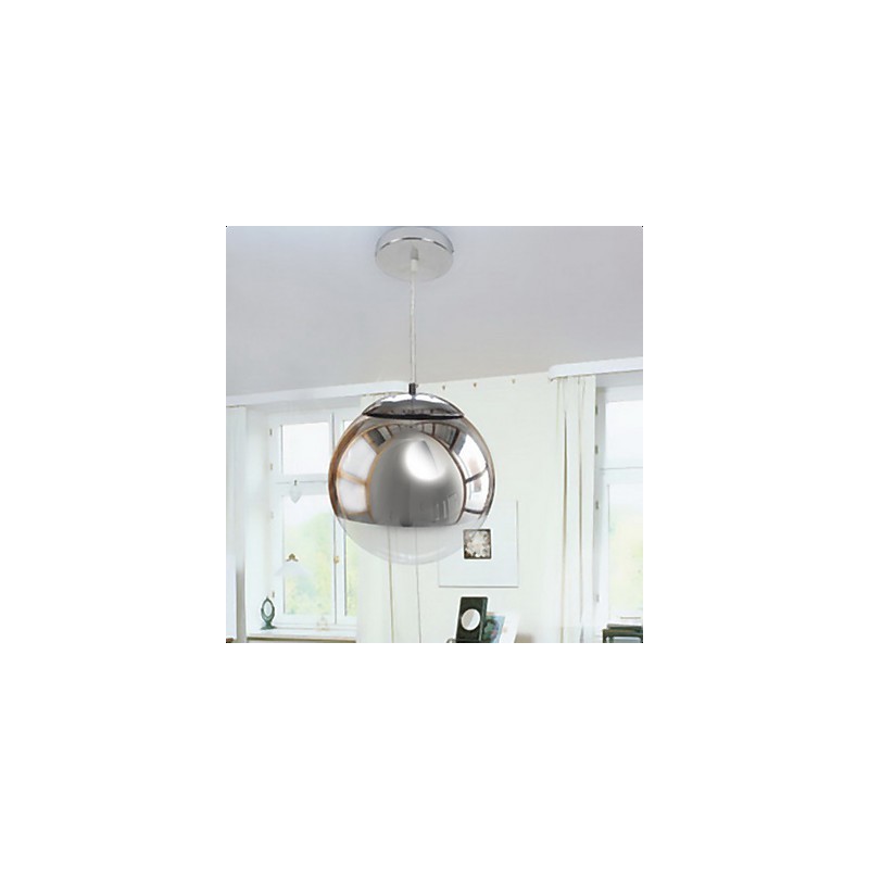 Moderne zeitgenössische galvanisierte Pendelleuchte im Globe-Mini-Stil