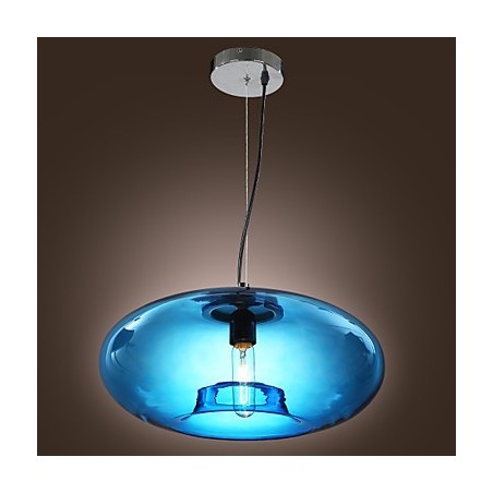 Pendelleuchte, modernes Design, blaues Glas, inklusive Glühbirne Pendelleuchte, modernes Design, blaues Glas, inklusive Glühbirne