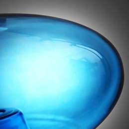 Pendelleuchte, modernes Design, blaues Glas, inklusive Glühbirne