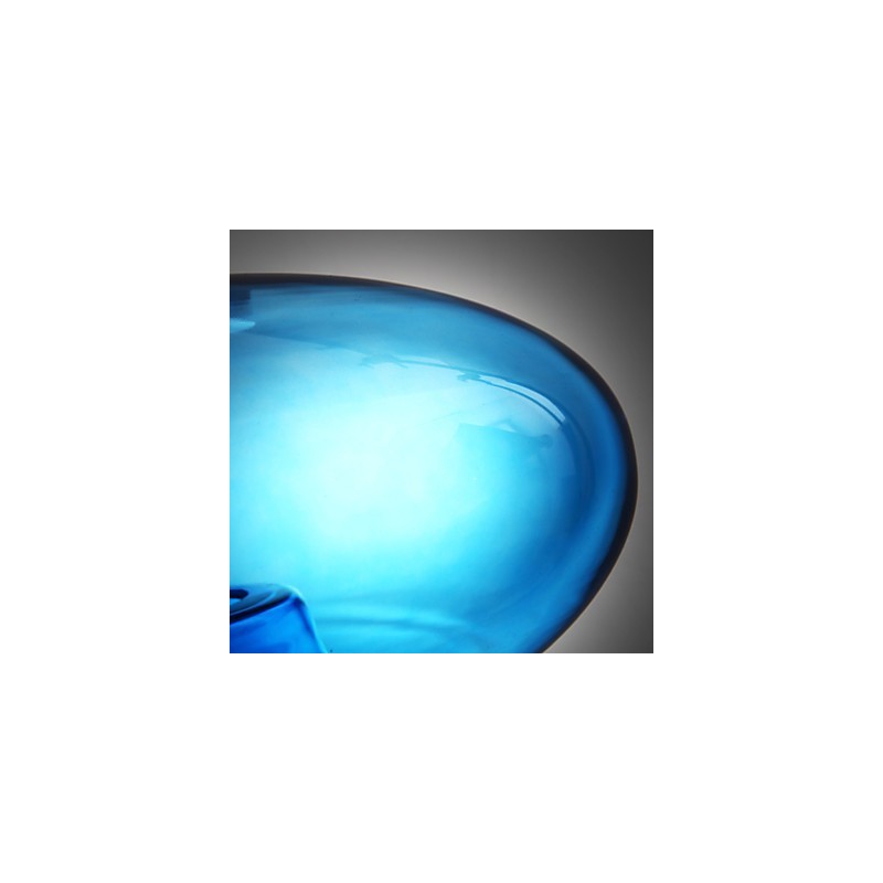Pendelleuchte, modernes Design, blaues Glas, inklusive Glühbirne