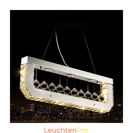Kristall-Kronleuchter-Droplight mit rechteckigem gelbem Licht Kristall-Kronleuchter-Droplight mit rechteckigem gelbem Licht