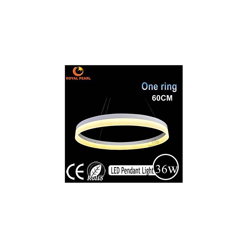 1 Ring 3 Ringe Art Deco Kronleuchter 60cm Pendelleuchte 36W
