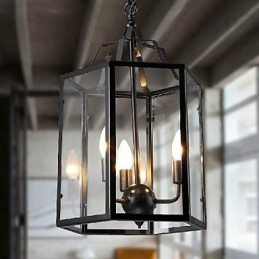 Traditionelle Klassische Vintage Retro Laterne Land Mini Stil Malerei Metall Anhänger Licht Esszimmer