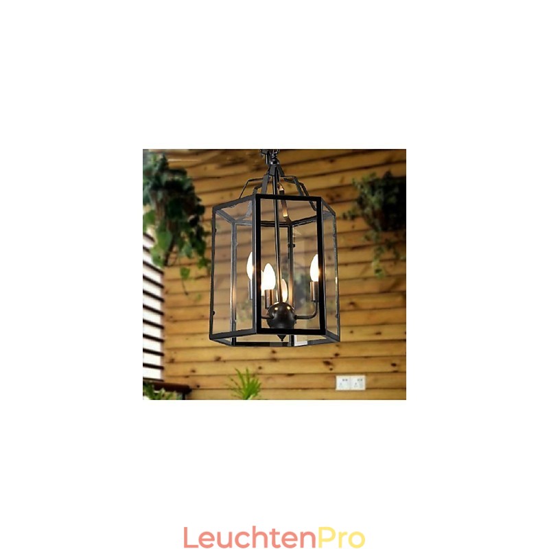 Traditionelle Klassische Vintage Retro Laterne Land Mini Stil Malerei Metall Anhänger Licht Esszimmer