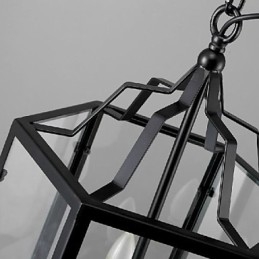 Traditionelle Klassische Vintage Retro Laterne Land Mini Stil Malerei Metall Anhänger Licht Esszimmer