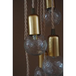 Traditionelle klassische rustikale Lodge Vintage Retro Laterne Trommel Country Globe Mini Stil Malerei Glas Pendelleuchte