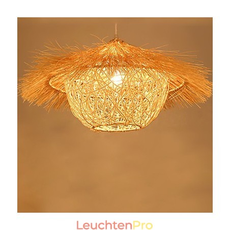 Moderne ländliche Cany Art gewebte Rattan-Einzelkopf-Hängelampe Moderne ländliche Cany Art gewebte Rattan-Einzelkopf-Hängelampe