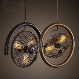 Retro Industrielle Windlampe Ventilator Pendelleuchte im amerikanischen Stil