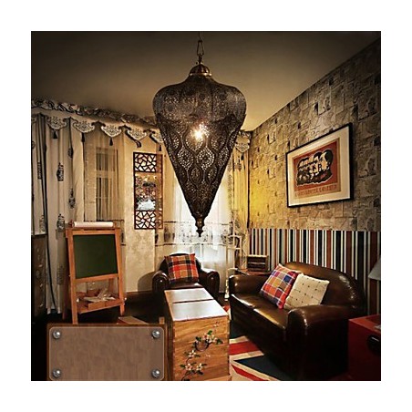 Südostasiatischer amerikanischer Retro-Kronleuchter aus hohlem Eisen