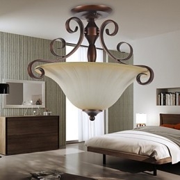 Rustikale Lodge Vintage Mini-Stil Malerei Metall Pendelleuchte