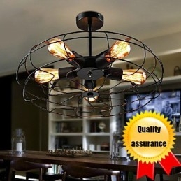Industrielle Vintage Metall Fan Pendelleuchte Steampunk Deckenleuchter