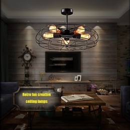 Industrielle Vintage Metall Fan Pendelleuchte Steampunk Deckenleuchter