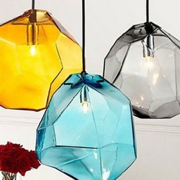 Kreative Eiskristallglas Diamant Anhänger Chromatische Droplight Lampe Licht