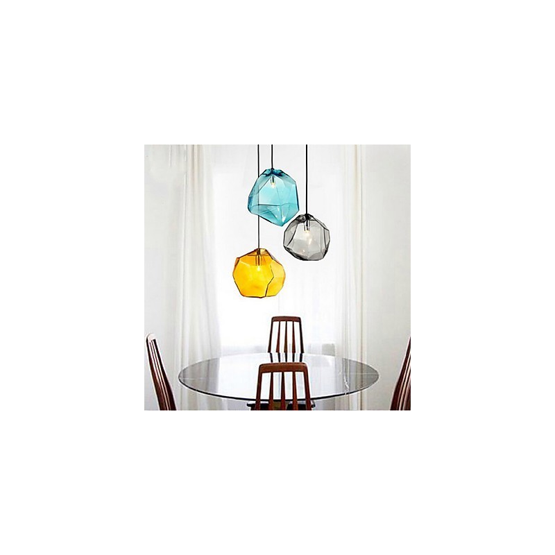Kreative Eiskristallglas Diamant Anhänger Chromatische Droplight Lampe Licht