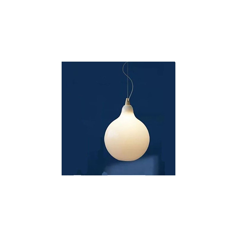 Milchweiße Glasflasche Pendelleuchte Natural Curve