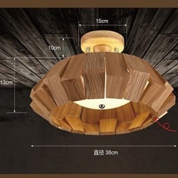 Moderne zeitgenössische Country Mini-Stil andere Holz Bambus Pendelleuchte