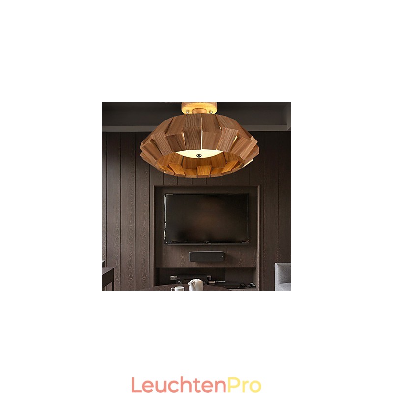 Moderne zeitgenössische Country Mini-Stil andere Holz Bambus Pendelleuchte